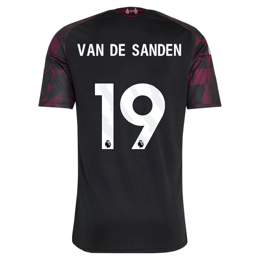 Danxen Uomo Maglia Shanice Van De Sanden #19 Bianco Nero Viola Kit Gara Third 2026/27 Maglietta