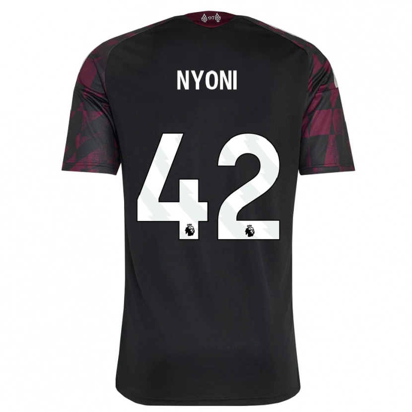 Danxen Uomo Maglia Trey Nyoni #42 Bianco Nero Viola Kit Gara Third 2026/27 Maglietta