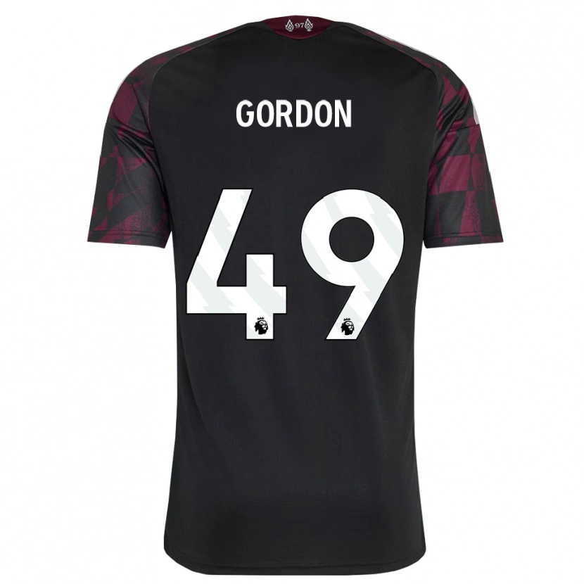 Danxen Uomo Maglia Kaide Gordon #49 Bianco Nero Viola Kit Gara Third 2026/27 Maglietta