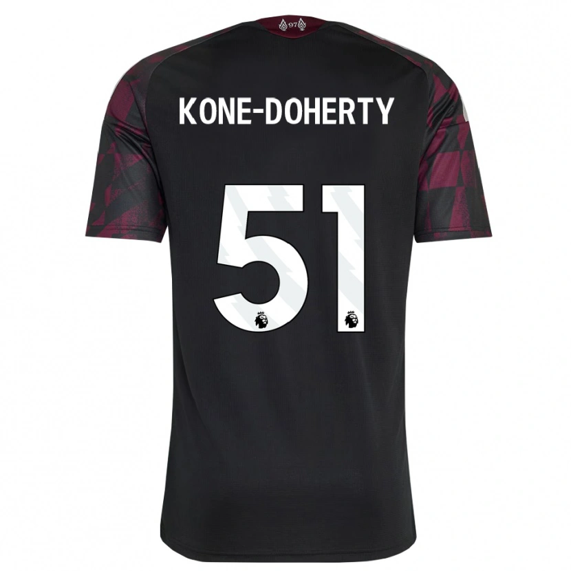 Danxen Uomo Maglia Trent Kone-Doherty #51 Bianco Nero Viola Kit Gara Third 2026/27 Maglietta
