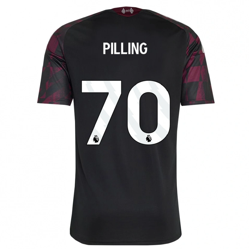 Danxen Uomo Maglia Tommy Pilling #70 Bianco Nero Viola Kit Gara Third 2026/27 Maglietta