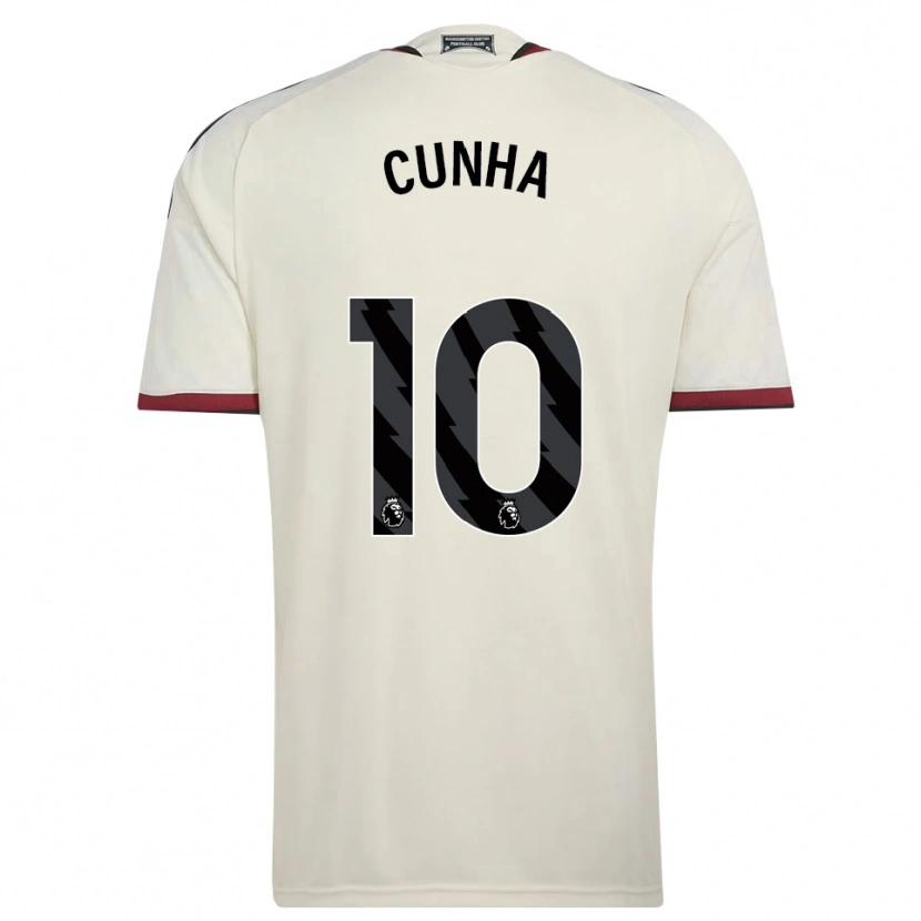 Danxen Uomo Maglia Matheus Cunha #10 Beige Nero Rosso Kit Gara Third 2026/27 Maglietta