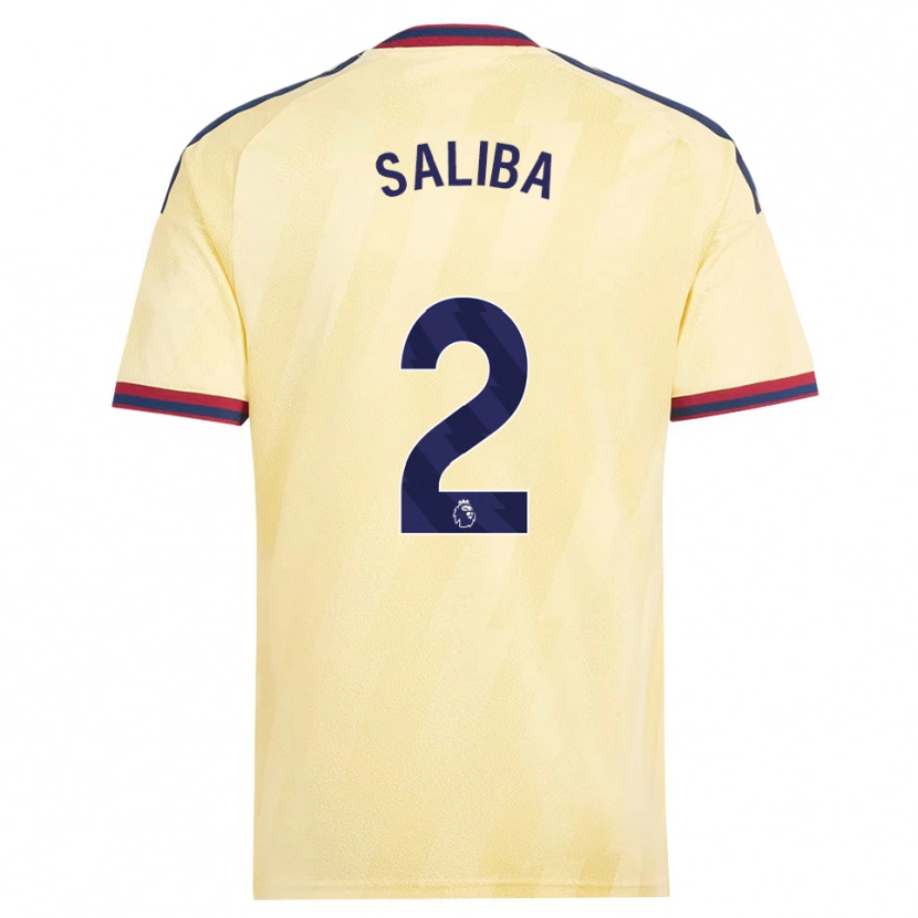 Danxen Uomo Maglia William Saliba #2 Giallo Chiaro Blu Notte Kit Gara Third 2026/27 Maglietta