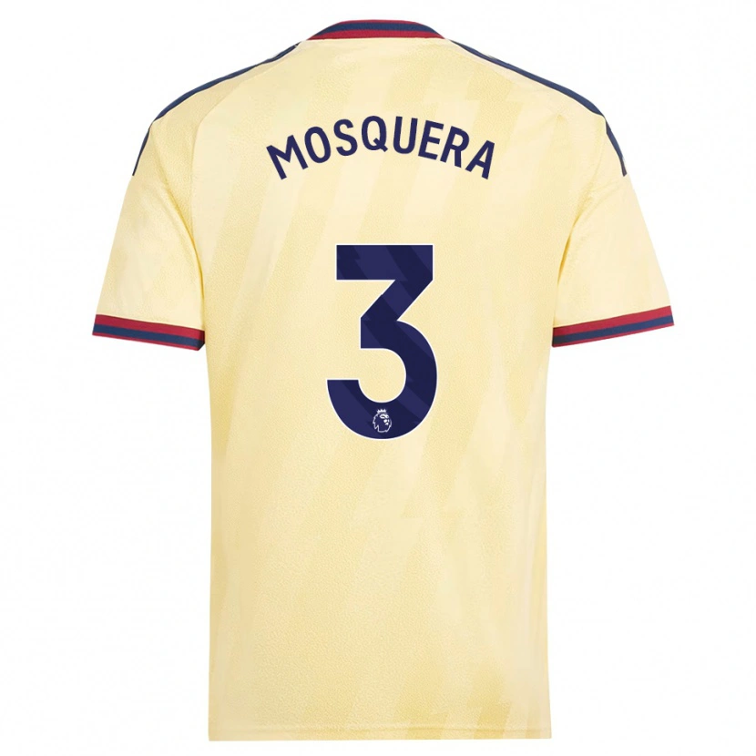 Danxen Uomo Maglia Cristhian Mosquera #3 Giallo Chiaro Blu Notte Kit Gara Third 2026/27 Maglietta