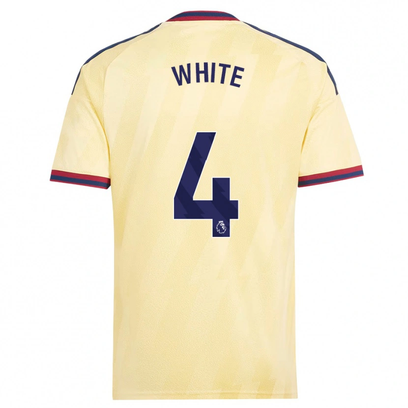 Danxen Uomo Maglia Ben White #4 Giallo Chiaro Blu Notte Kit Gara Third 2026/27 Maglietta