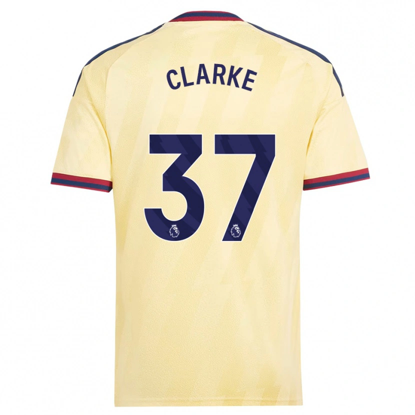 Danxen Uomo Maglia Brayden Clarke #37 Giallo Chiaro Blu Notte Kit Gara Third 2026/27 Maglietta