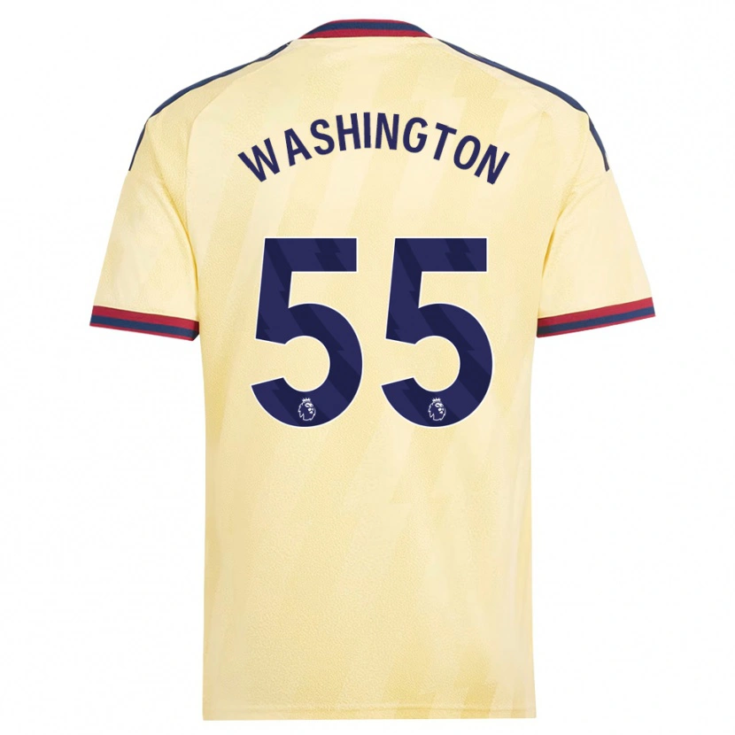 Danxen Uomo Maglia Marcell Washington #55 Giallo Chiaro Blu Notte Kit Gara Third 2026/27 Maglietta
