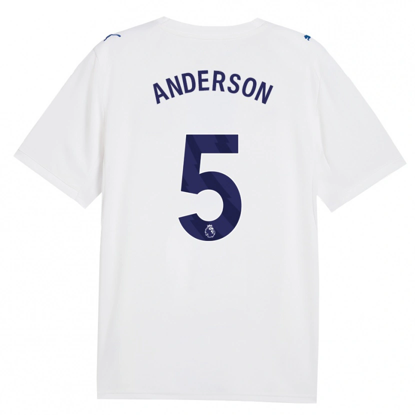 Danxen Uomo Maglia Elliot Anderson #5 Blu Scuro Bianco Kit Gara Third 2026/27 Maglietta