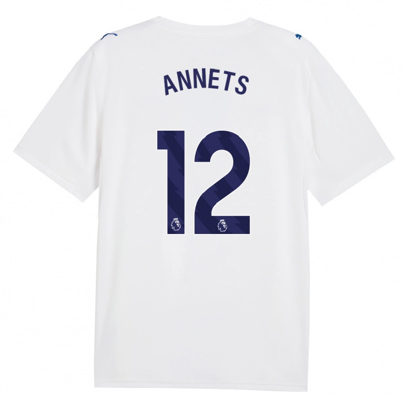 Danxen Uomo Maglia Eve Annets #12 Blu Scuro Bianco Kit Gara Third 2026/27 Maglietta