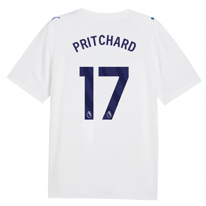 Danxen Uomo Maglia Poppy Pritchard #17 Blu Scuro Bianco Kit Gara Third 2026/27 Maglietta