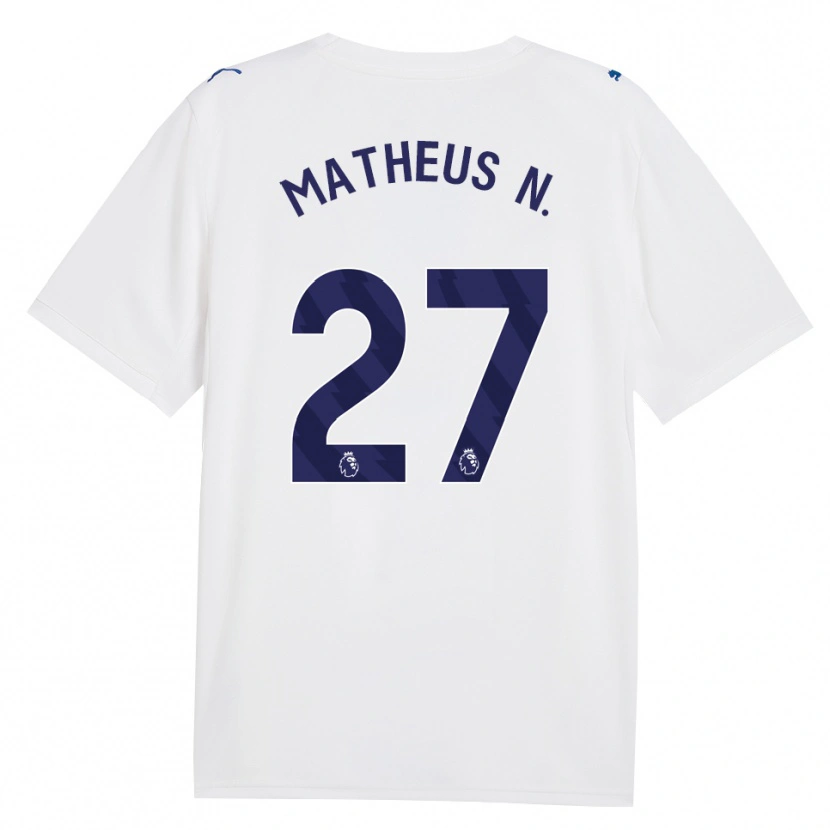 Danxen Uomo Maglia Matheus Nunes #27 Blu Scuro Bianco Kit Gara Third 2026/27 Maglietta
