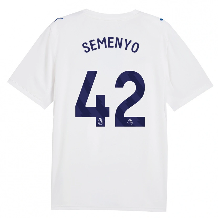 Danxen Uomo Maglia Antoine Semenyo #42 Blu Scuro Bianco Kit Gara Third 2026/27 Maglietta