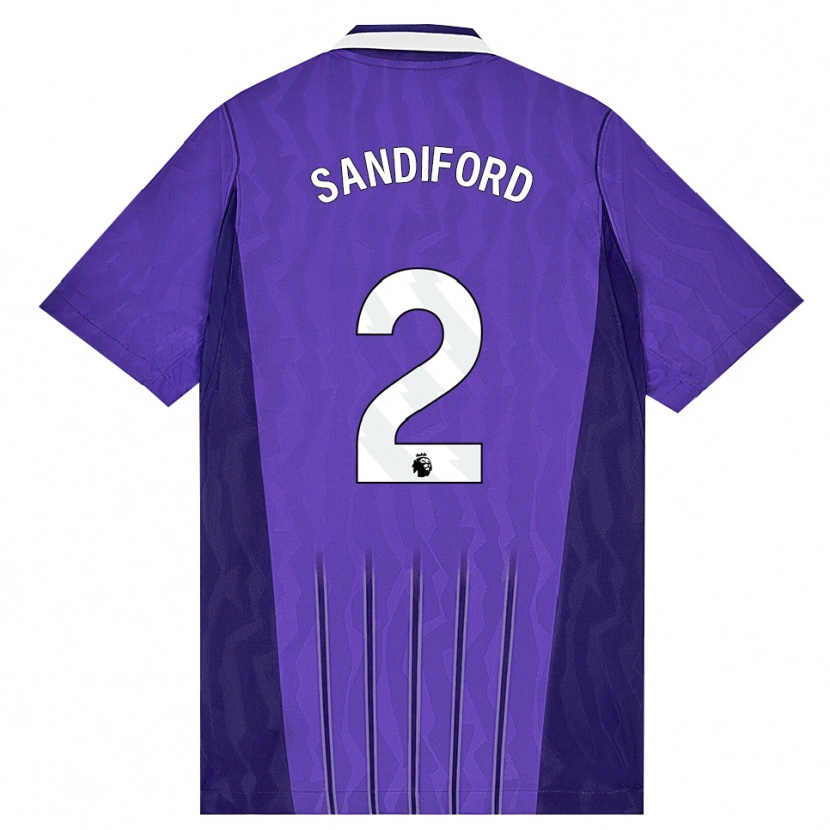 Danxen Uomo Maglia Oscar Sandiford #2 Viola Bianco Kit Gara Third 2026/27 Maglietta