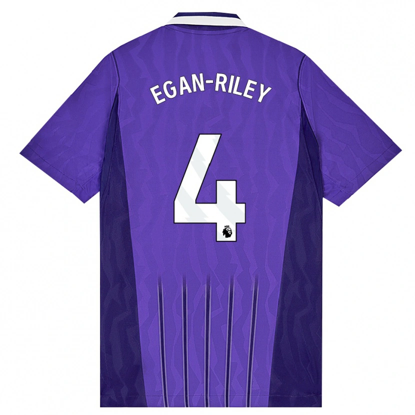 Danxen Uomo Maglia Roman Egan-Riley #4 Viola Bianco Kit Gara Third 2026/27 Maglietta