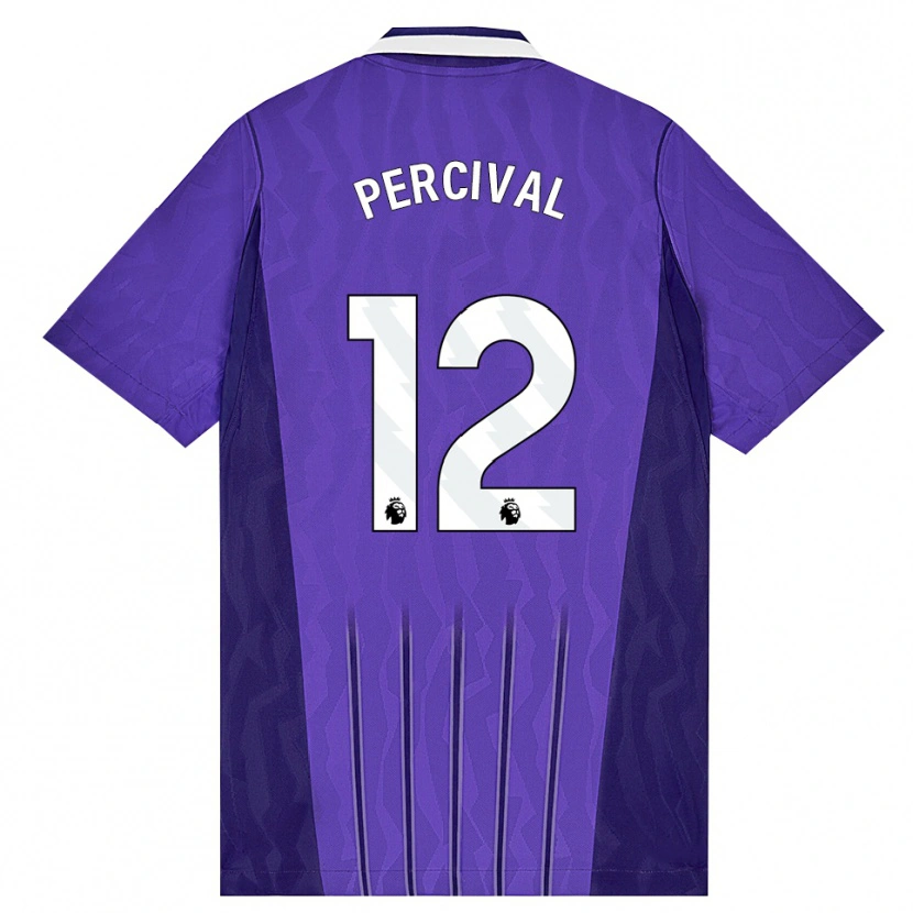Danxen Uomo Maglia Ria Percival #12 Viola Bianco Kit Gara Third 2026/27 Maglietta