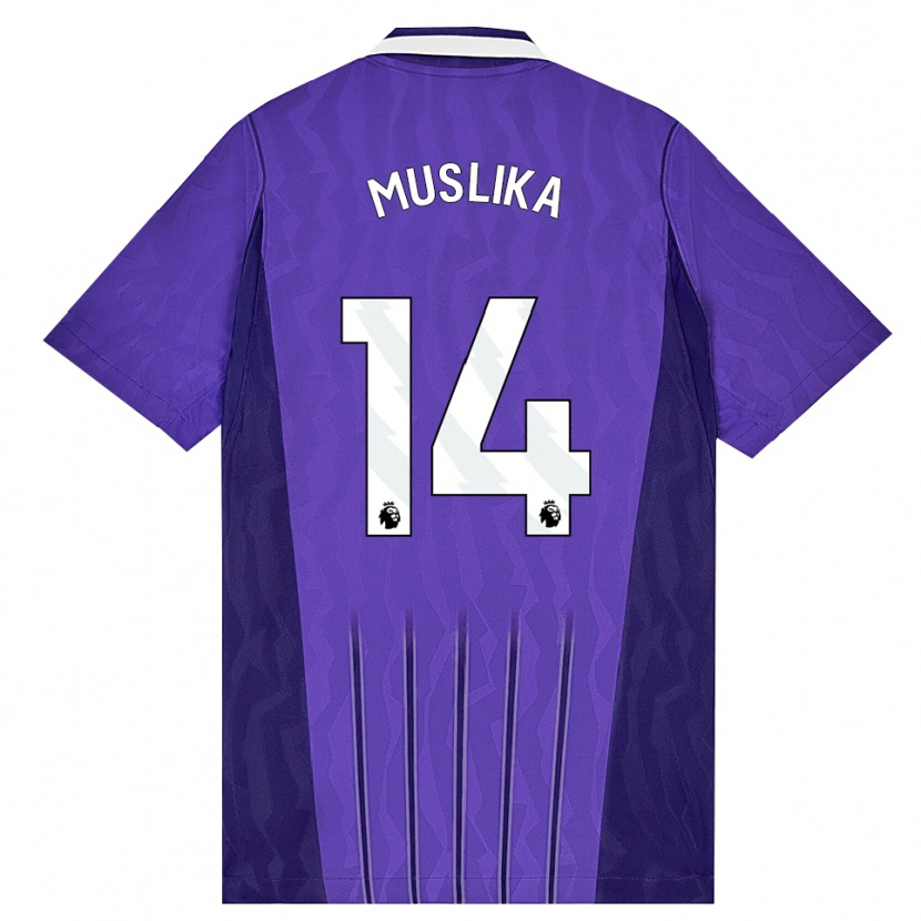 Danxen Uomo Maglia Armend Muslika #14 Viola Bianco Kit Gara Third 2026/27 Maglietta