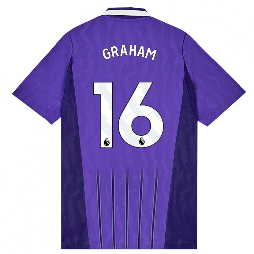 Danxen Uomo Maglia Kit Graham #16 Viola Bianco Kit Gara Third 2026/27 Maglietta