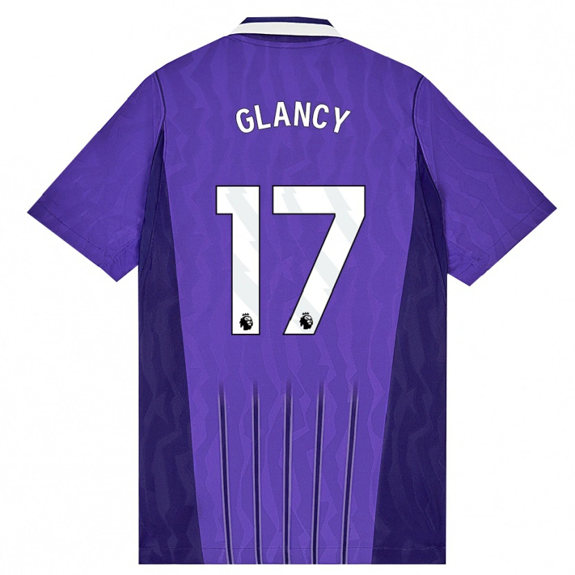 Danxen Uomo Maglia Conall Glancy #17 Viola Bianco Kit Gara Third 2026/27 Maglietta