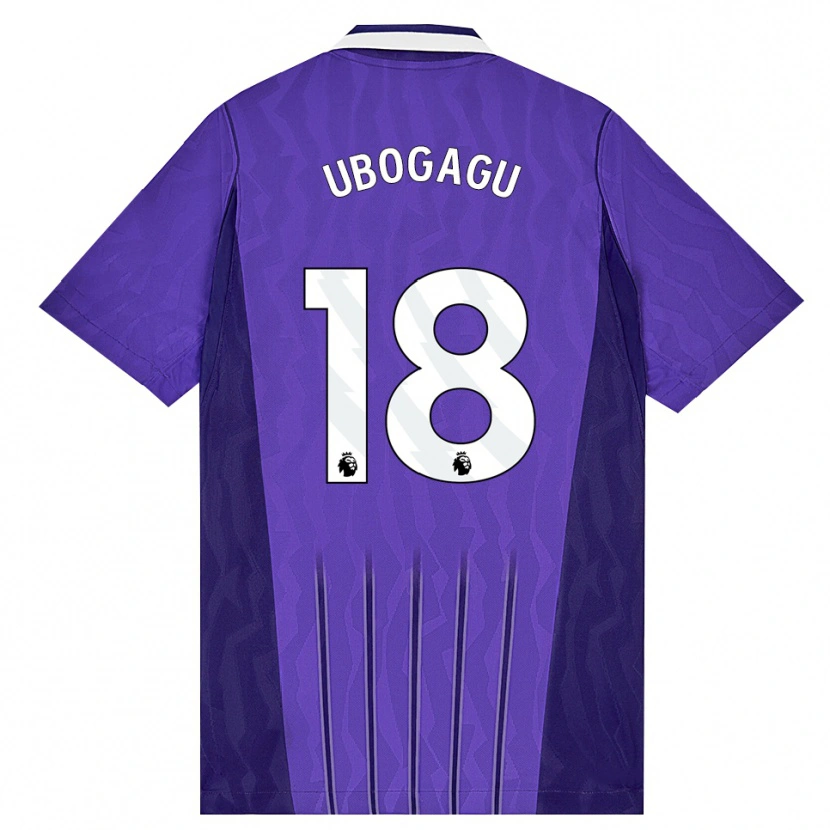 Danxen Uomo Maglia Chioma Ubogagu #18 Viola Bianco Kit Gara Third 2026/27 Maglietta