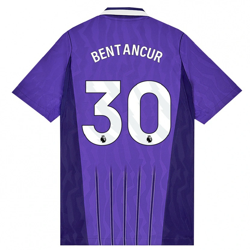Danxen Uomo Maglia Rodrigo Bentancur #30 Viola Bianco Kit Gara Third 2026/27 Maglietta