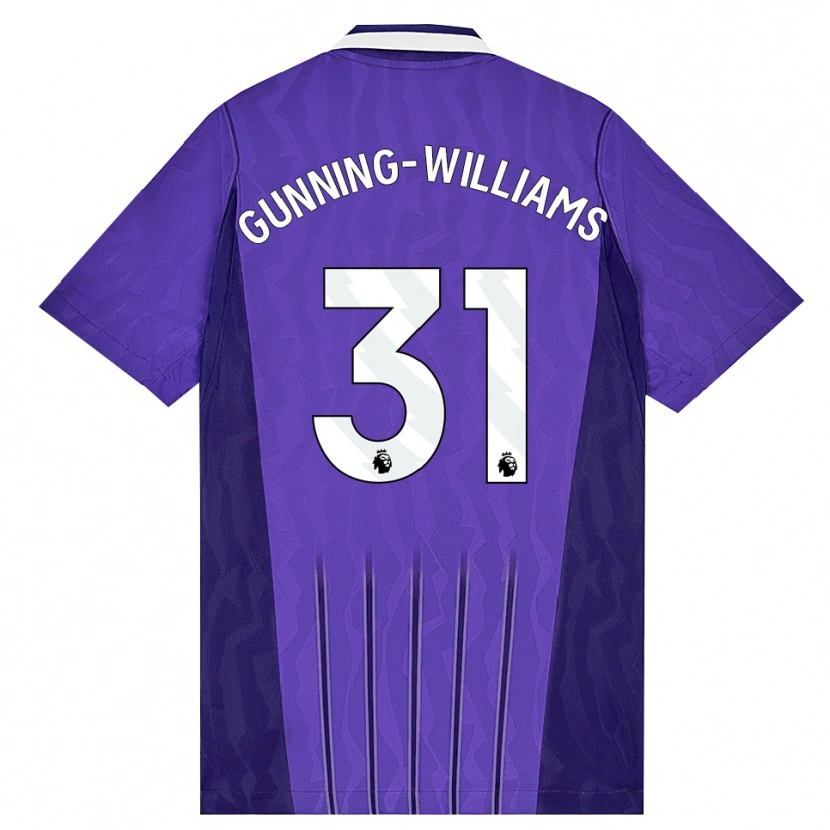 Danxen Uomo Maglia Lenna Gunning-Williams #31 Viola Bianco Kit Gara Third 2026/27 Maglietta