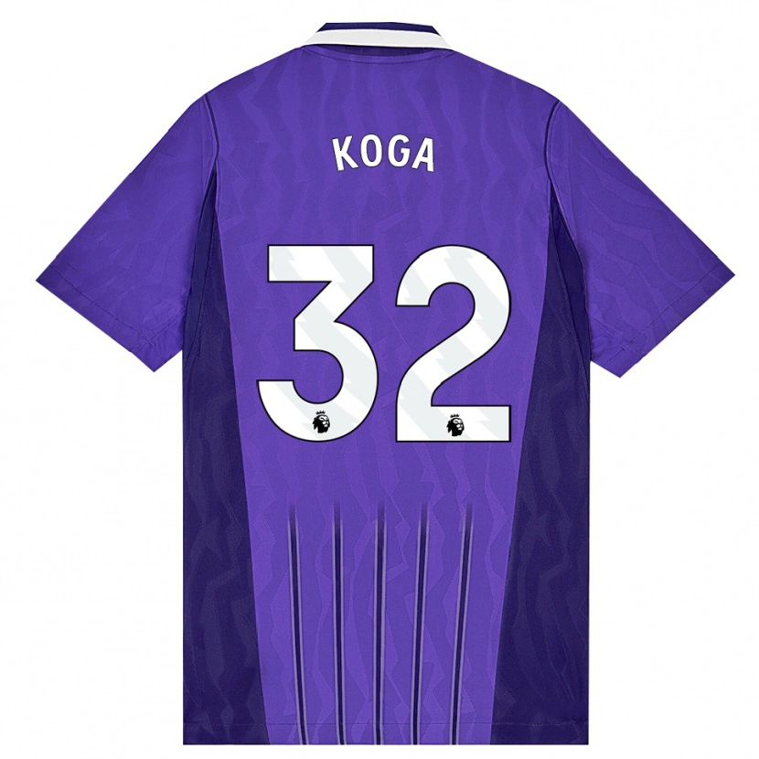 Danxen Uomo Maglia Tōko Koga #32 Viola Bianco Kit Gara Third 2026/27 Maglietta