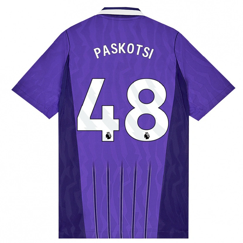 Danxen Uomo Maglia Maksim Paskotsi #48 Viola Bianco Kit Gara Third 2026/27 Maglietta