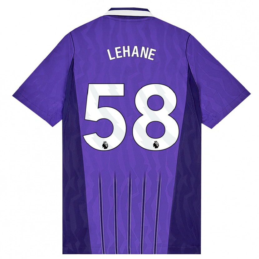 Danxen Uomo Maglia Ellis Lehane #58 Viola Bianco Kit Gara Third 2026/27 Maglietta