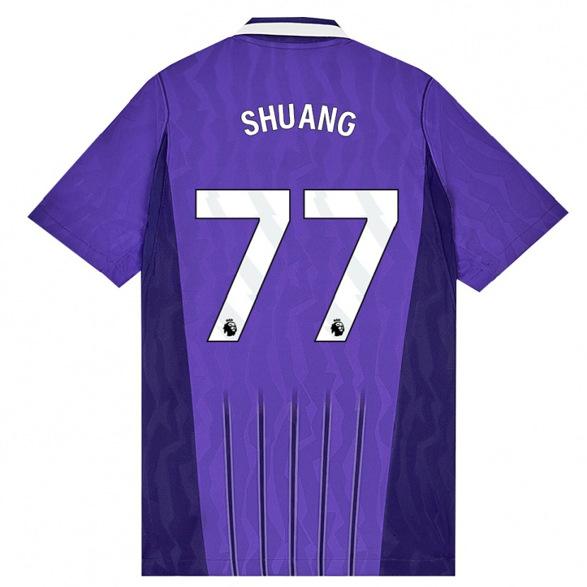 Danxen Uomo Maglia Wang Shuang #77 Viola Bianco Kit Gara Third 2026/27 Maglietta