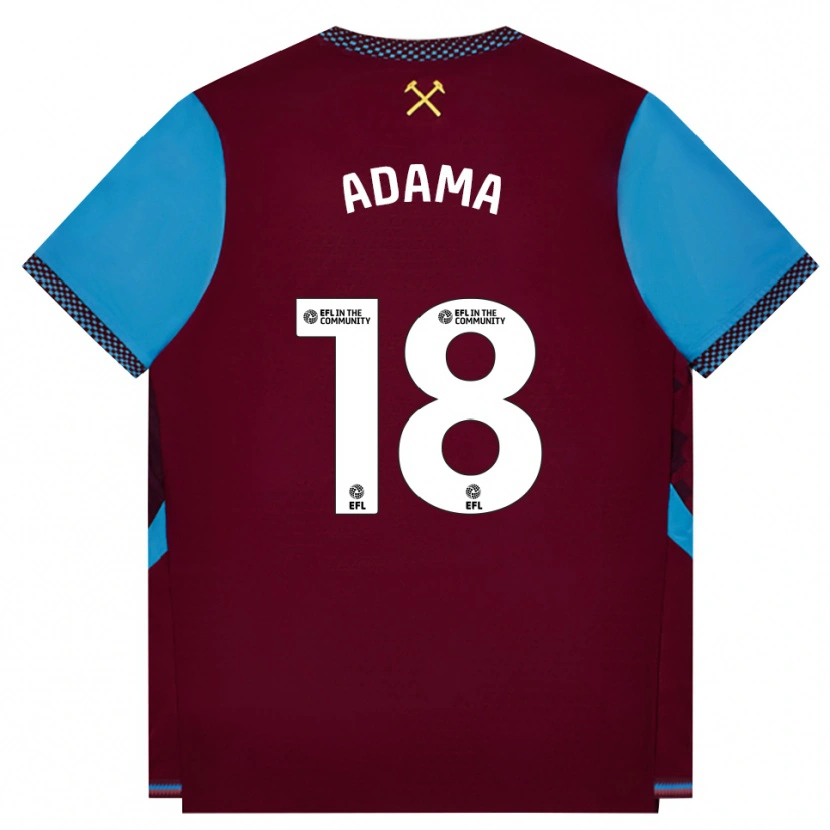 Danxen Uomo Maglia Adama Boiro #18 Borgogna Blu Fiordaliso Kit Gara Home 2026/27 Maglietta