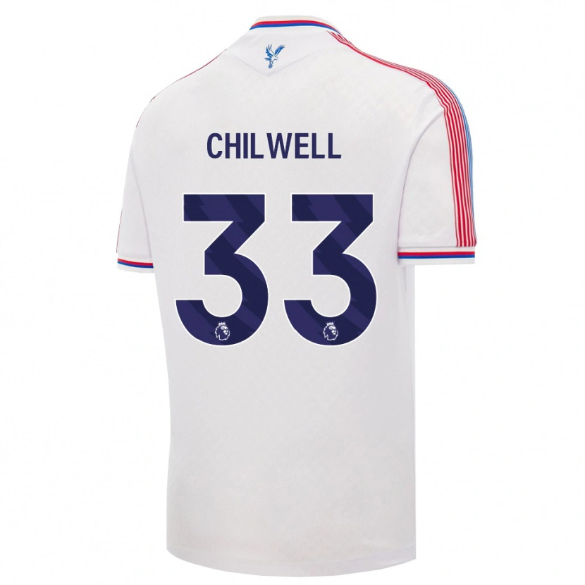 Danxen Uomo Maglia Ben Chilwell #33 Bianco Rosso Blu Kit Gara Home 2026/27 Maglietta