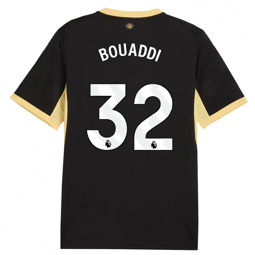 Danxen Uomo Maglia Ayyoub Bouaddi #32 Giallo Nero Kit Gara Away 2026/27 Maglietta