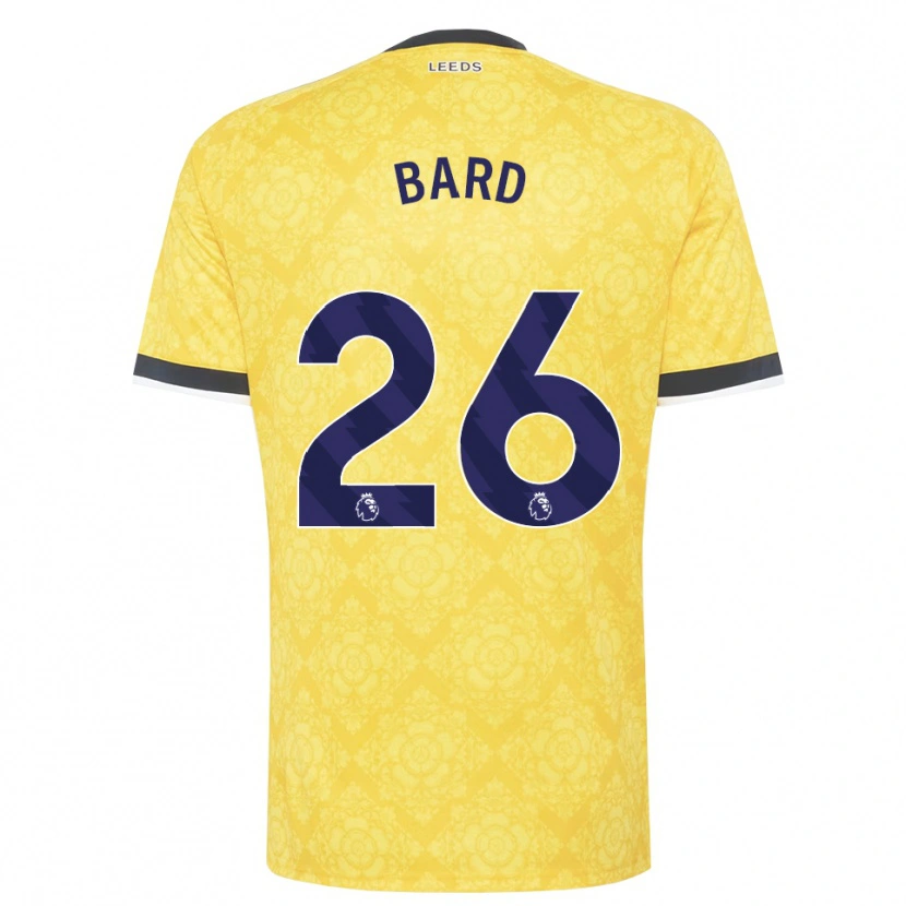 Danxen Uomo Maglia Melvin Bard #26 Giallo Bianco Nero Kit Gara Away 2026/27 Maglietta