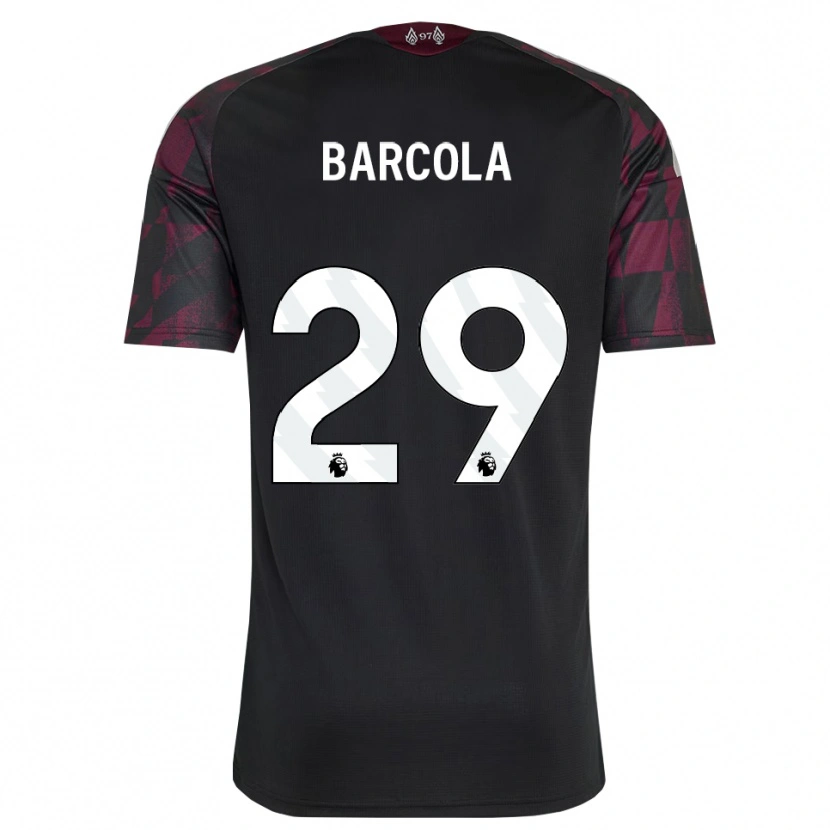 Danxen Uomo Maglia Bradley Barcola #29 Bianco Nero Viola Kit Gara Third 2026/27 Maglietta