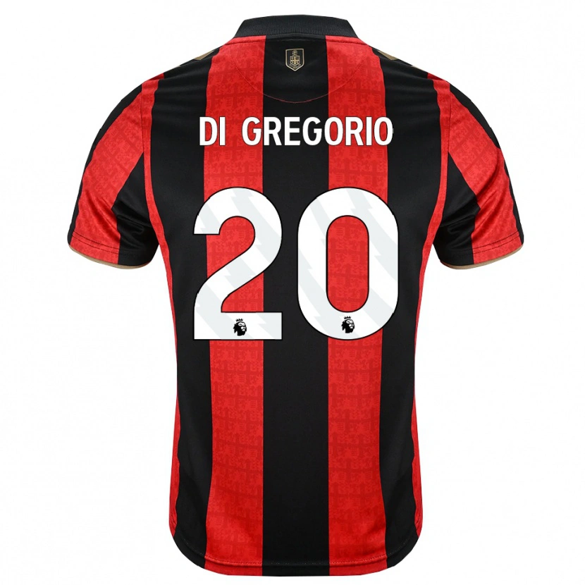 Danxen Uomo Maglia Michele Di Gregorio #20 Oroscuro Rosso Nero Kit Gara Home 2026/27 Maglietta