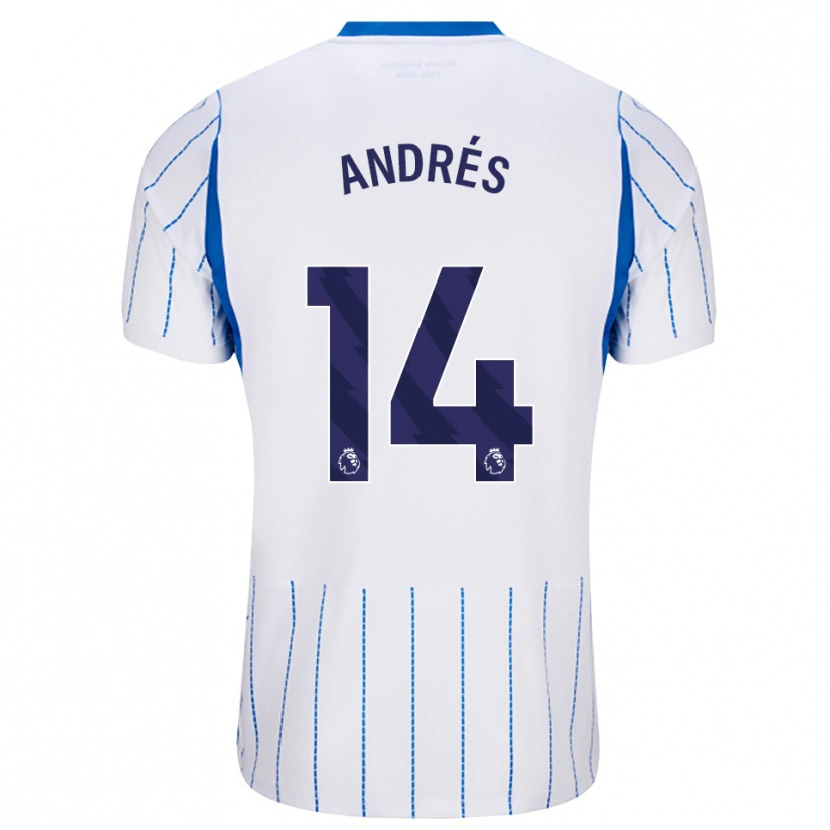 Danxen Uomo Maglia Chema Andrés #14 Blu Dodger Bianco Kit Gara Away 2026/27 Maglietta