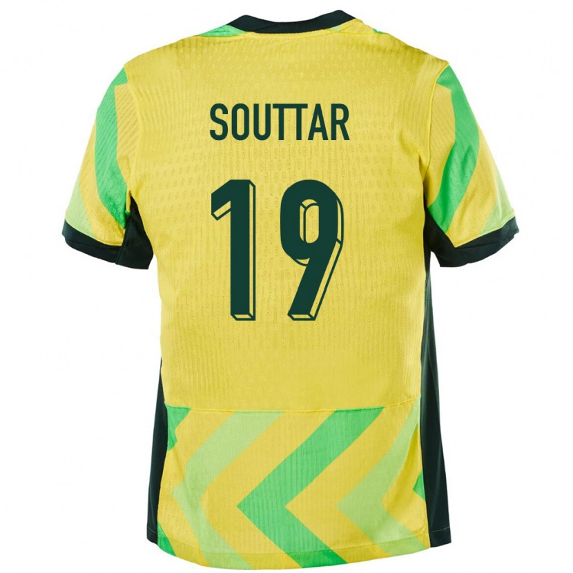 Danxen Bambino Maglia Australia Harry Souttar #19 Oro Kit Gara Home 24-26 Maglietta