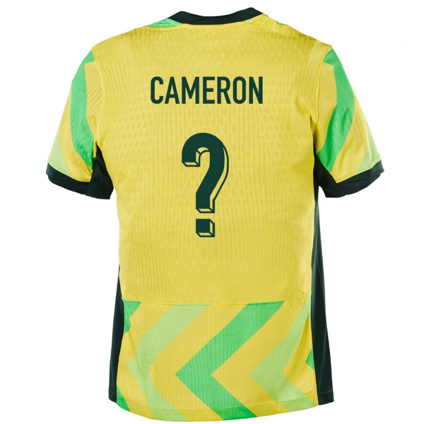Danxen Bambino Maglia Australia Jesse Cameron #0 Oro Kit Gara Home 24-26 Maglietta