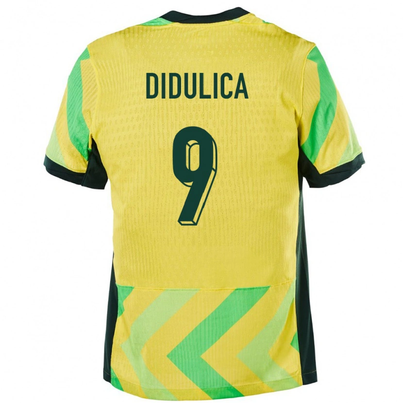 Danxen Bambino Maglia Australia Anthony Didulica #9 Oro Kit Gara Home 24-26 Maglietta