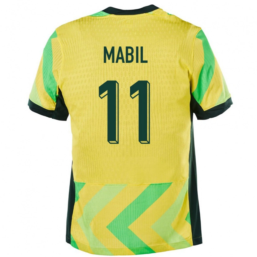 Danxen Bambino Maglia Australia Awer Mabil #11 Oro Kit Gara Home 24-26 Maglietta