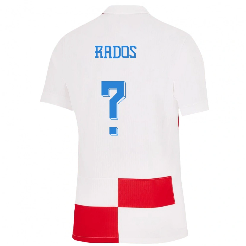 Danxen Bambino Maglia Croazia Kresimir Rados #0 Bianco Rosso Kit Gara Home 24-26 Maglietta
