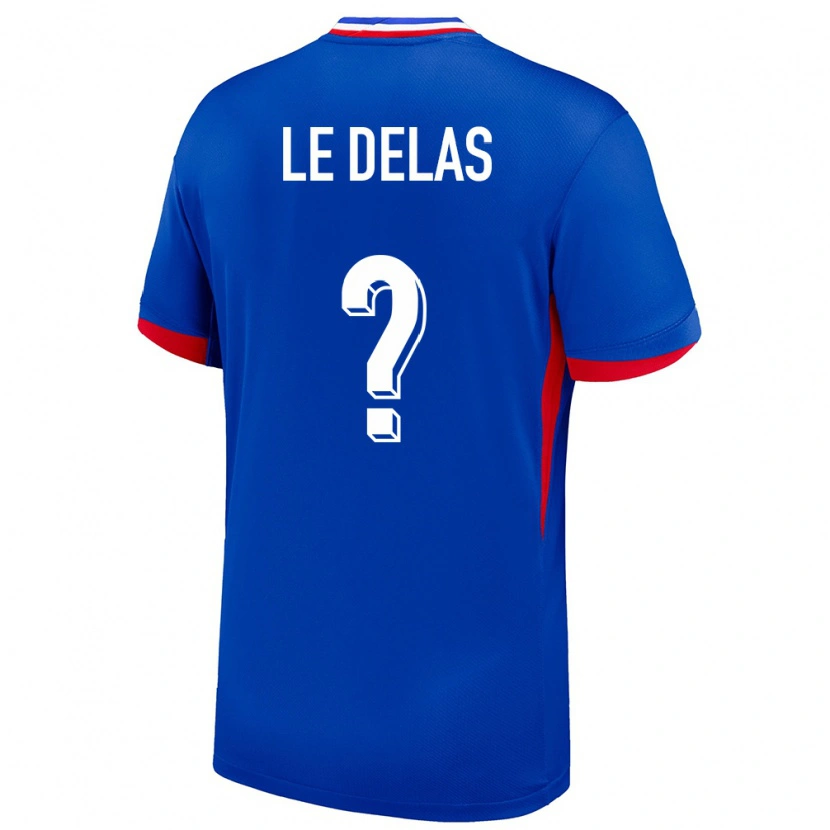 Danxen Bambino Maglia Francia Mattéo Le Delas #0 Blu Kit Gara Home 24-26 Maglietta