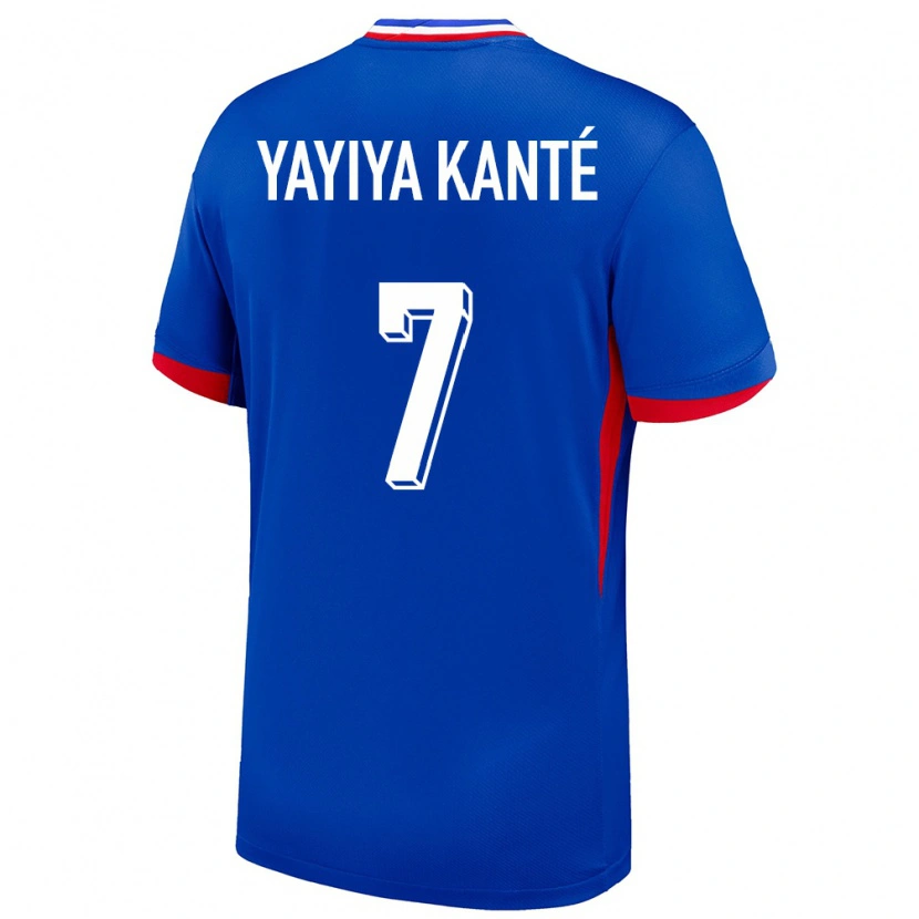 Danxen Bambino Maglia Francia Ibrahim Yayiya Kanté #7 Blu Kit Gara Home 24-26 Maglietta
