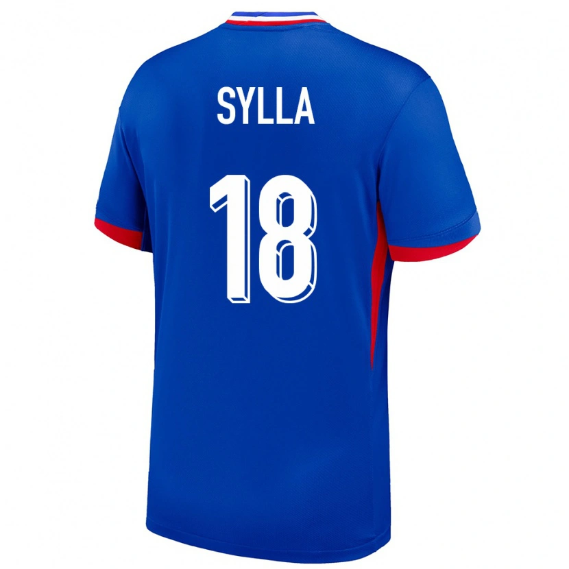 Danxen Bambino Maglia Francia Fodé Sylla #18 Blu Kit Gara Home 24-26 Maglietta