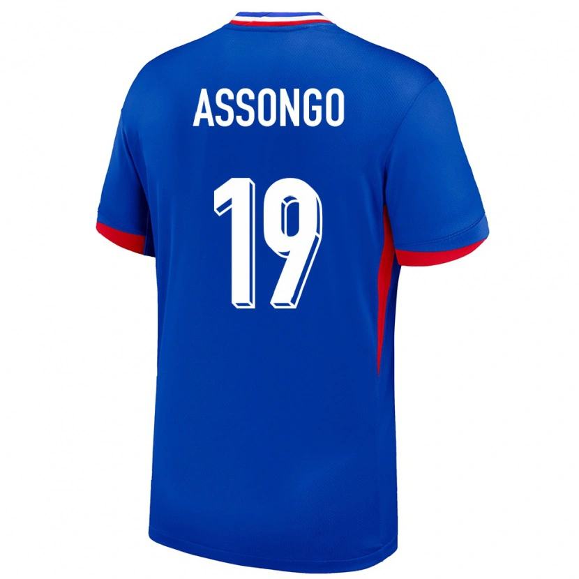 Danxen Bambino Maglia Francia Ilan Assongo #19 Blu Kit Gara Home 24-26 Maglietta