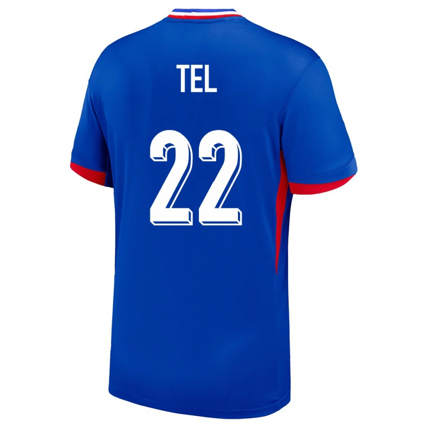 Danxen Bambino Maglia Francia Mathys Tel #22 Blu Kit Gara Home 24-26 Maglietta