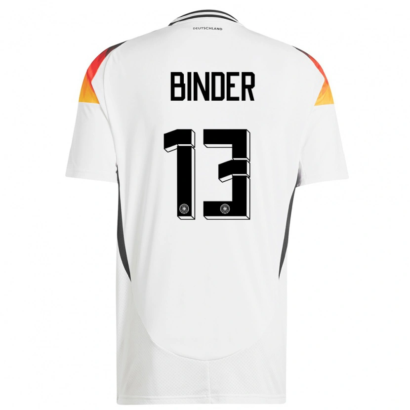 Danxen Bambino Maglia Germania Tim Binder #13 Bianco Kit Gara Home 24-26 Maglietta