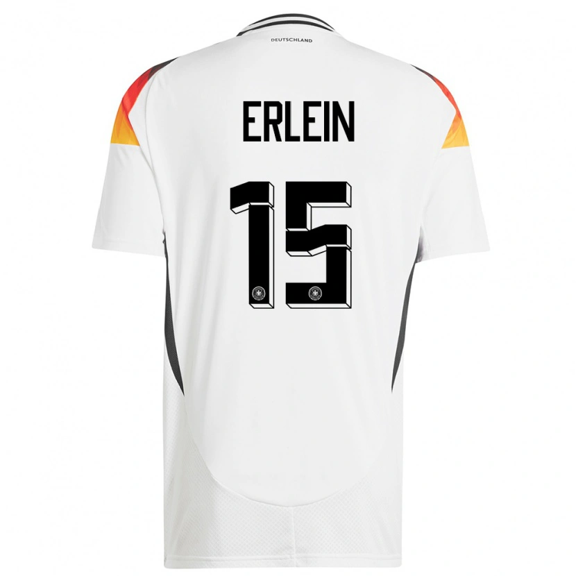 Danxen Bambino Maglia Germania Luca Erlein #15 Bianco Kit Gara Home 24-26 Maglietta