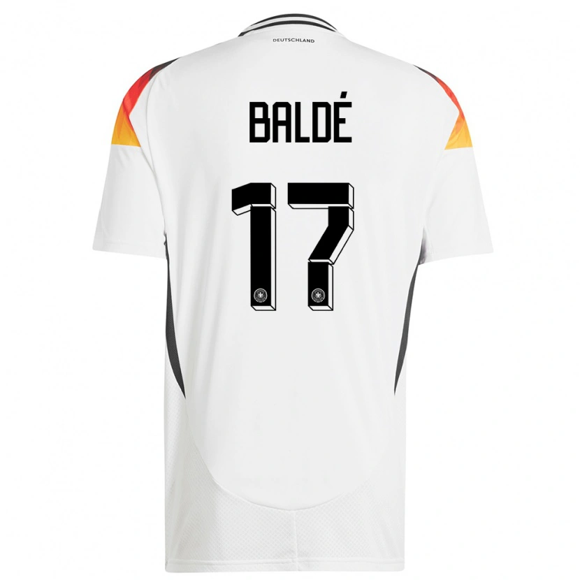 Danxen Bambino Maglia Germania Fabio Baldé #17 Bianco Kit Gara Home 24-26 Maglietta