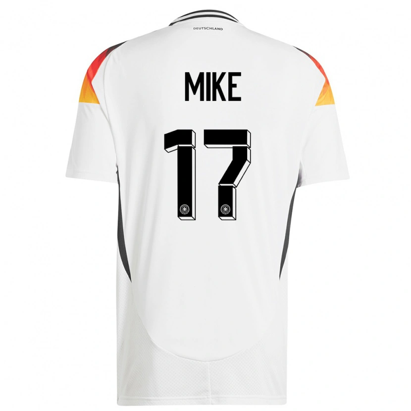 Danxen Bambino Maglia Germania Wisdom Mike #17 Bianco Kit Gara Home 24-26 Maglietta